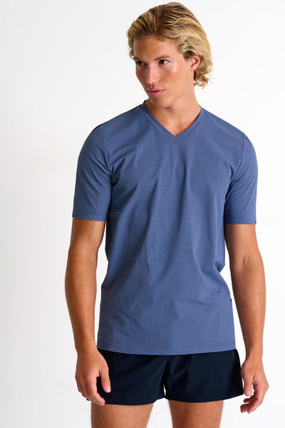 62314-91-951 - High Performance V-Neck T-Shirt S / 951 Navy Print