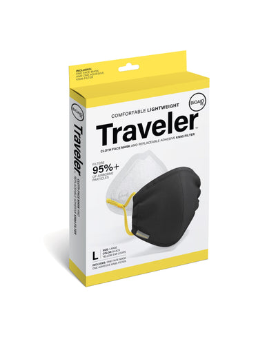 Traveler Mask + Replaceable Adhesive KN95 Filter - Large