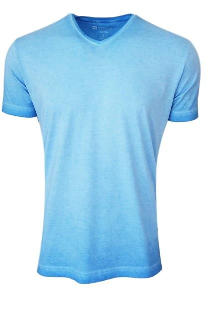 Luxury V Neck Short Sleeves Pima Cotton Mens Tshirt Turquoise –  Famous4boutique