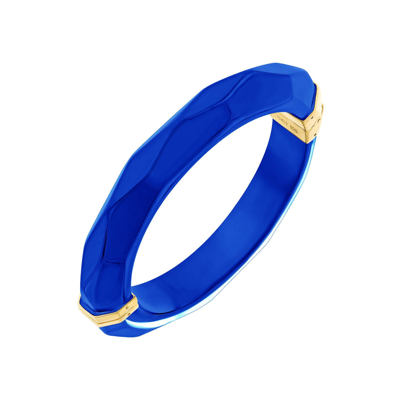 Thin Faceted Lucite Bangle ROYAL BLUE
