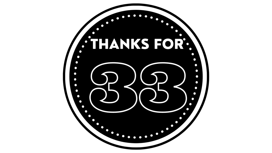 Thanks for 33 years!