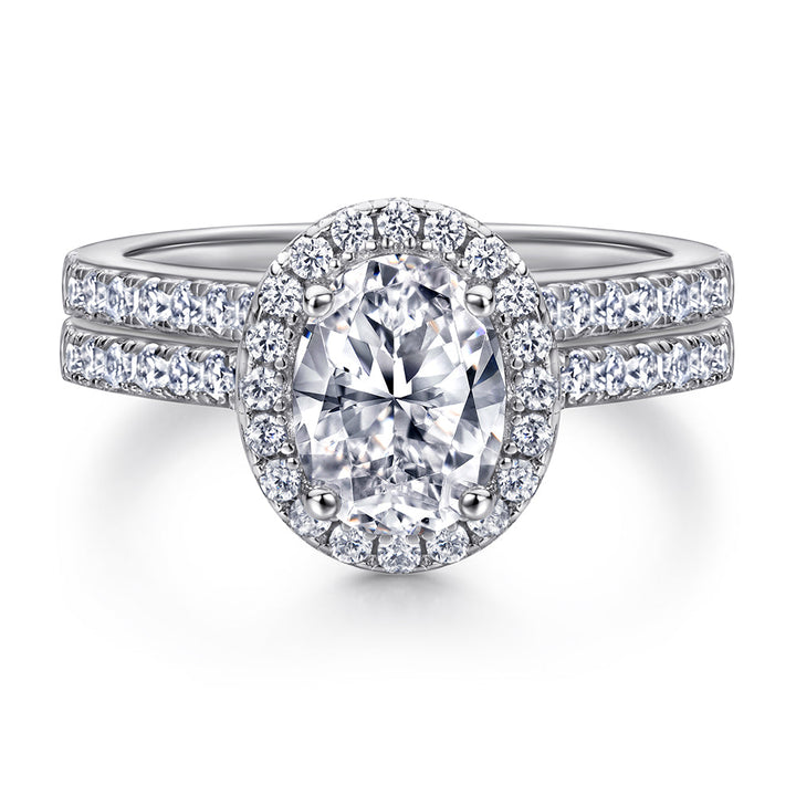 The Ada - Silver Wedding Ring Set