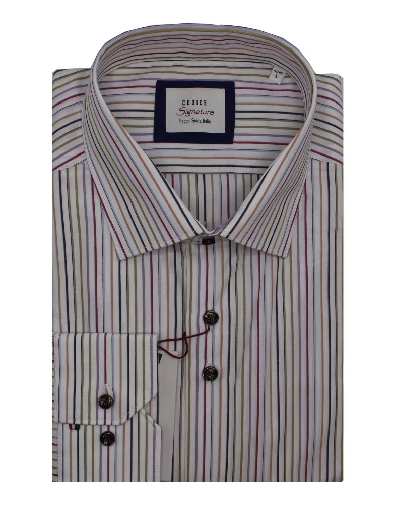 Long Sleeve Shirts - Colored Stripe