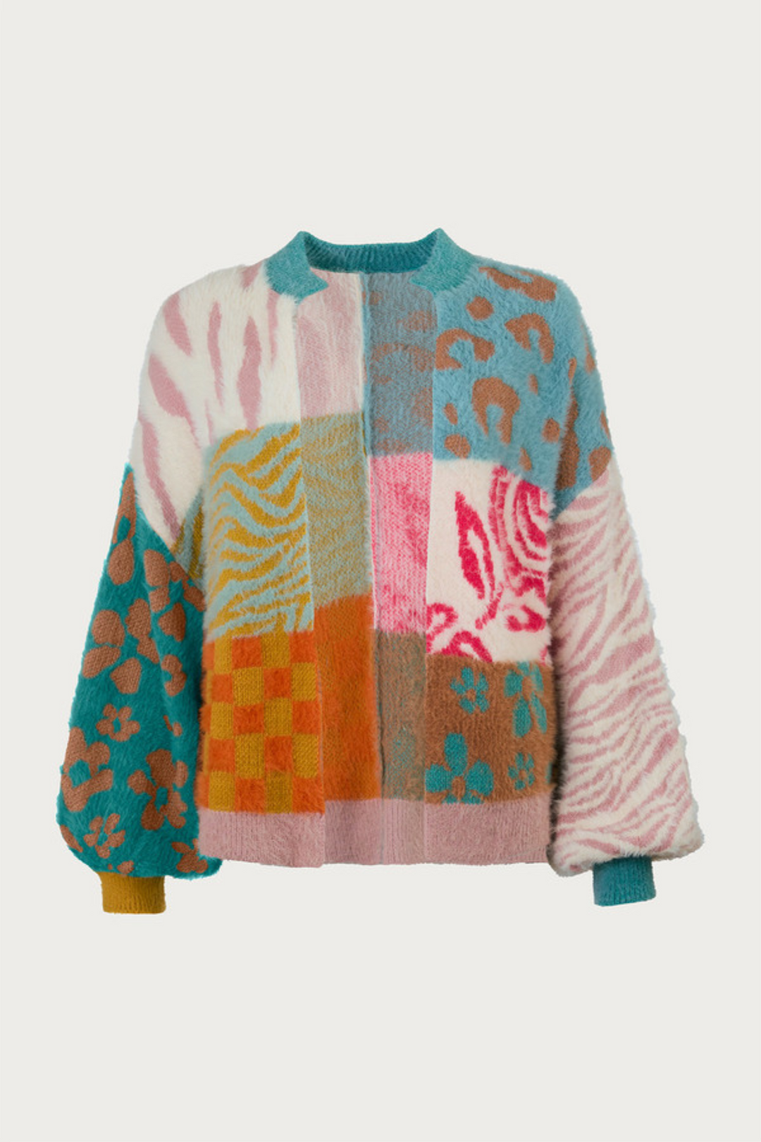 Short Multi Patterned Cardigan