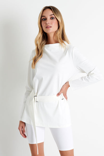 52065-61-000 - Long Sleeve Mock Neck Shirt 02 / 000 White / 75% POLYAMIDE, 25% ELASTANE