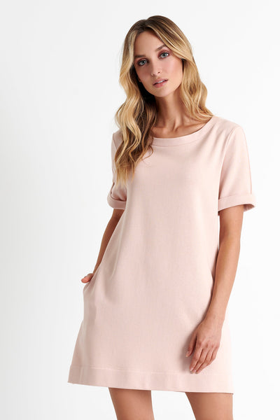 Cotton Dress - Sold Out 2 / 300 Blush / 64% Polyester 32% Cotton 4% Polyure