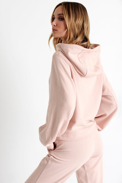 Puff Sleeve Hoodie 2 / 300 Blush / 64% Polyester 32% Cotton 4% Polyure