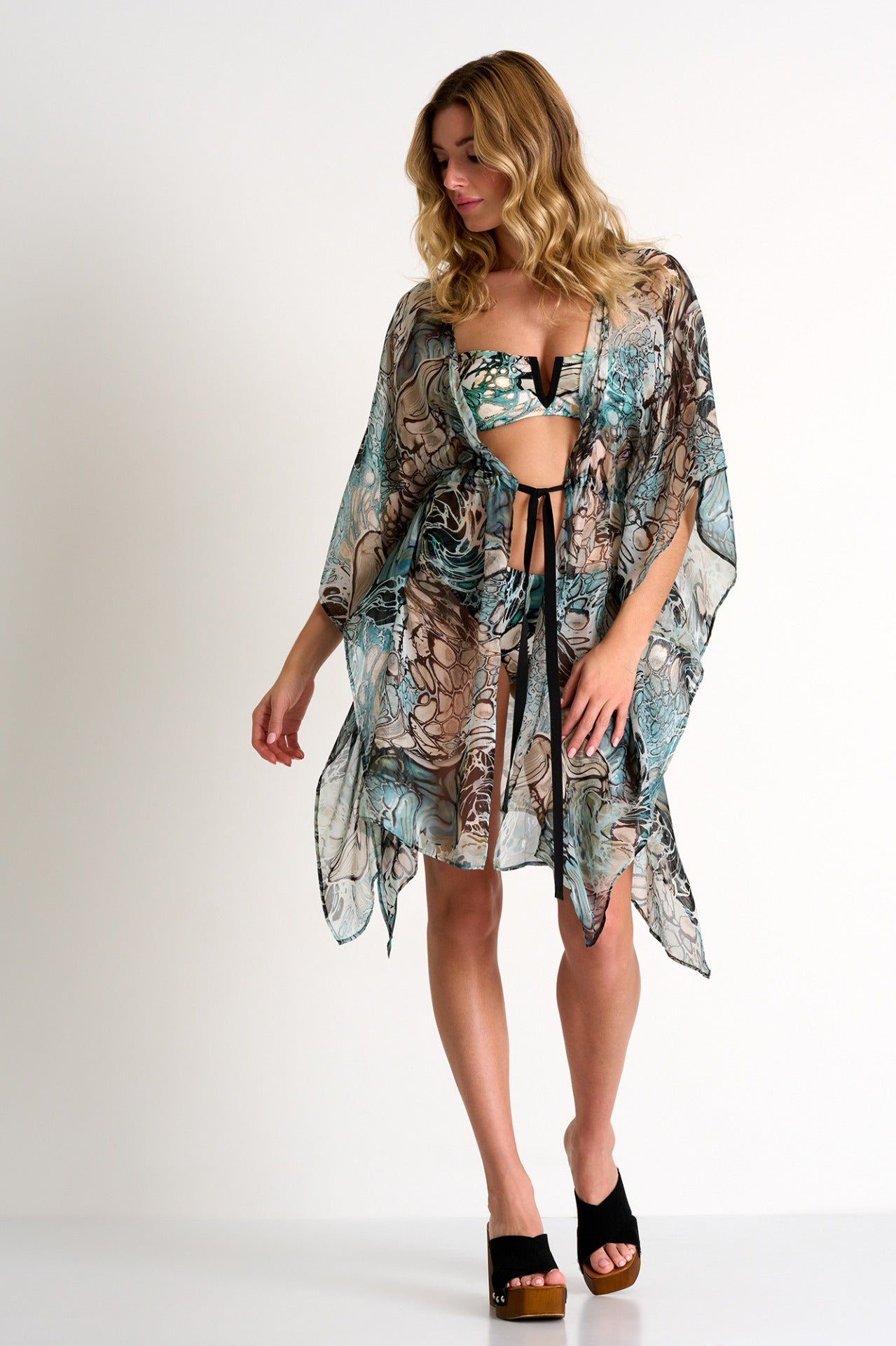 Silk Kaftan - 52322-74-952 02 / 952 Océane / 100% SILK