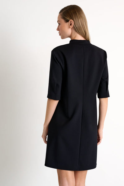 Straight-cut Mao collar dress - 52567-65-800