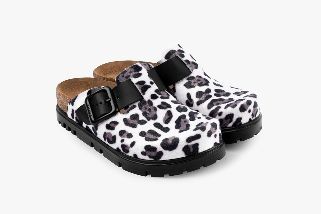 Zoe by LEON- Women’s Leather Platform Clog- Adjustable Buckle with Cork-style Footbed