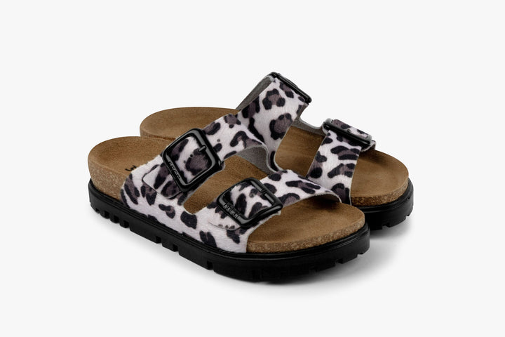 Terra by LEON- Women’s Leather Sandal– Adjustable Buckle Cork-style Footbed