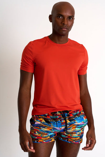 Short Fit, Stretch And Quick Dry Swim Trunks - 62445-29-952