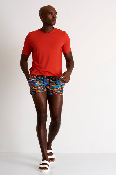 Short Fit, Stretch And Quick Dry Swim Trunks - 62445-29-952