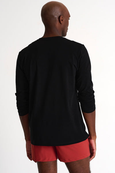 Long Sleeve T-Shirt With Shan Logo - 62484-82-800 S / 800 Black / 90% TENCEL 10% ELASTANE