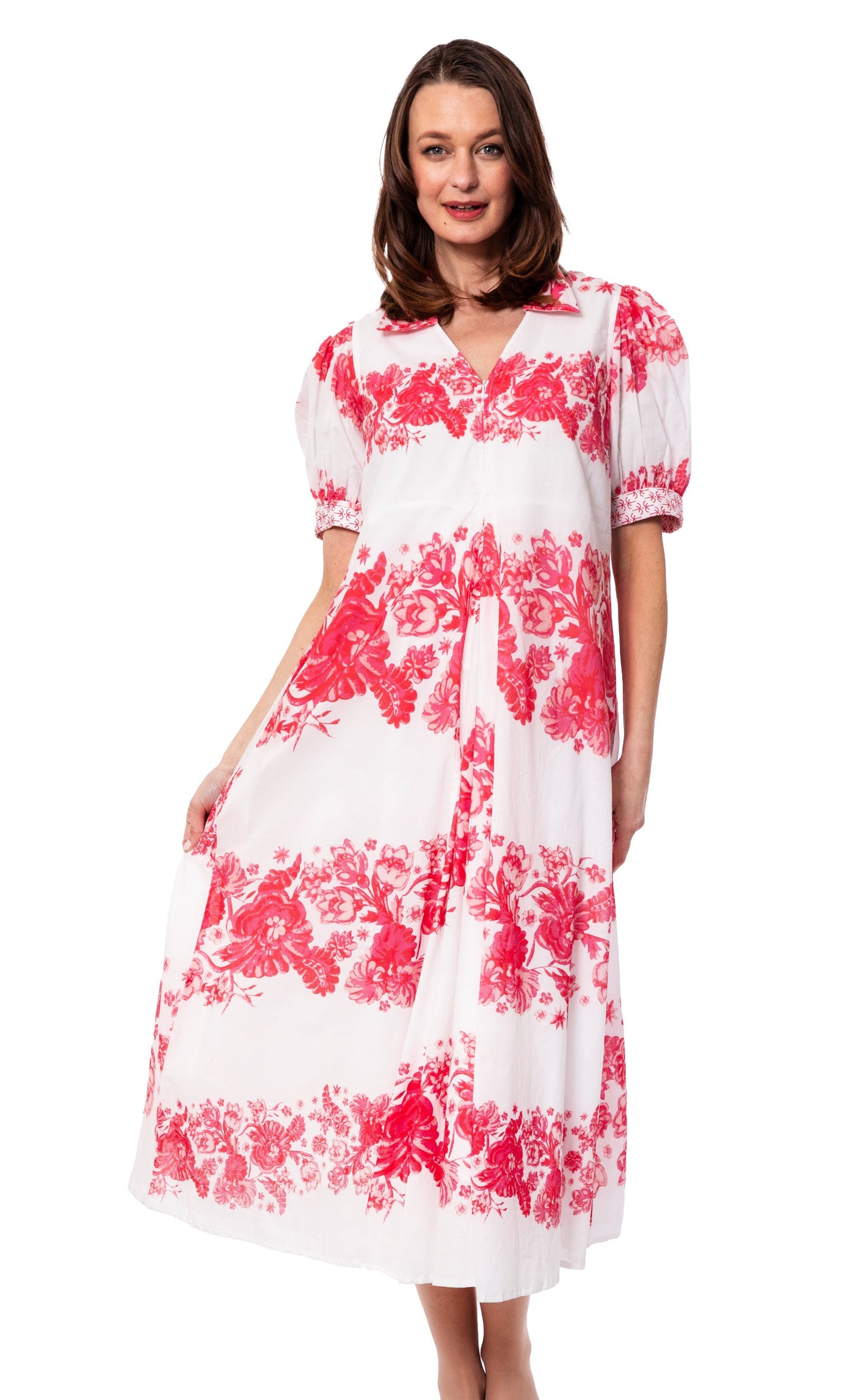 Montauk Dress Pink Floral Print