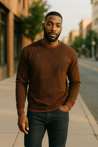 Elevate your Fall wardrobe with our Marcello Fire Island Pullover Sweater. 