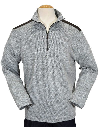 Introducing our Marcello Bluegrass Quarter Zip, crafted from a luxurious blend of cotton and viscose for ultimate softness and lightness. 