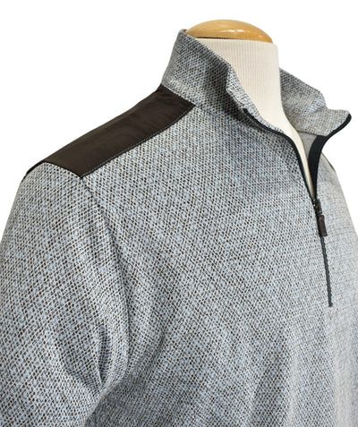 Introducing our Marcello Bluegrass Quarter Zip, crafted from a luxurious blend of cotton and viscose for ultimate softness and lightness. 