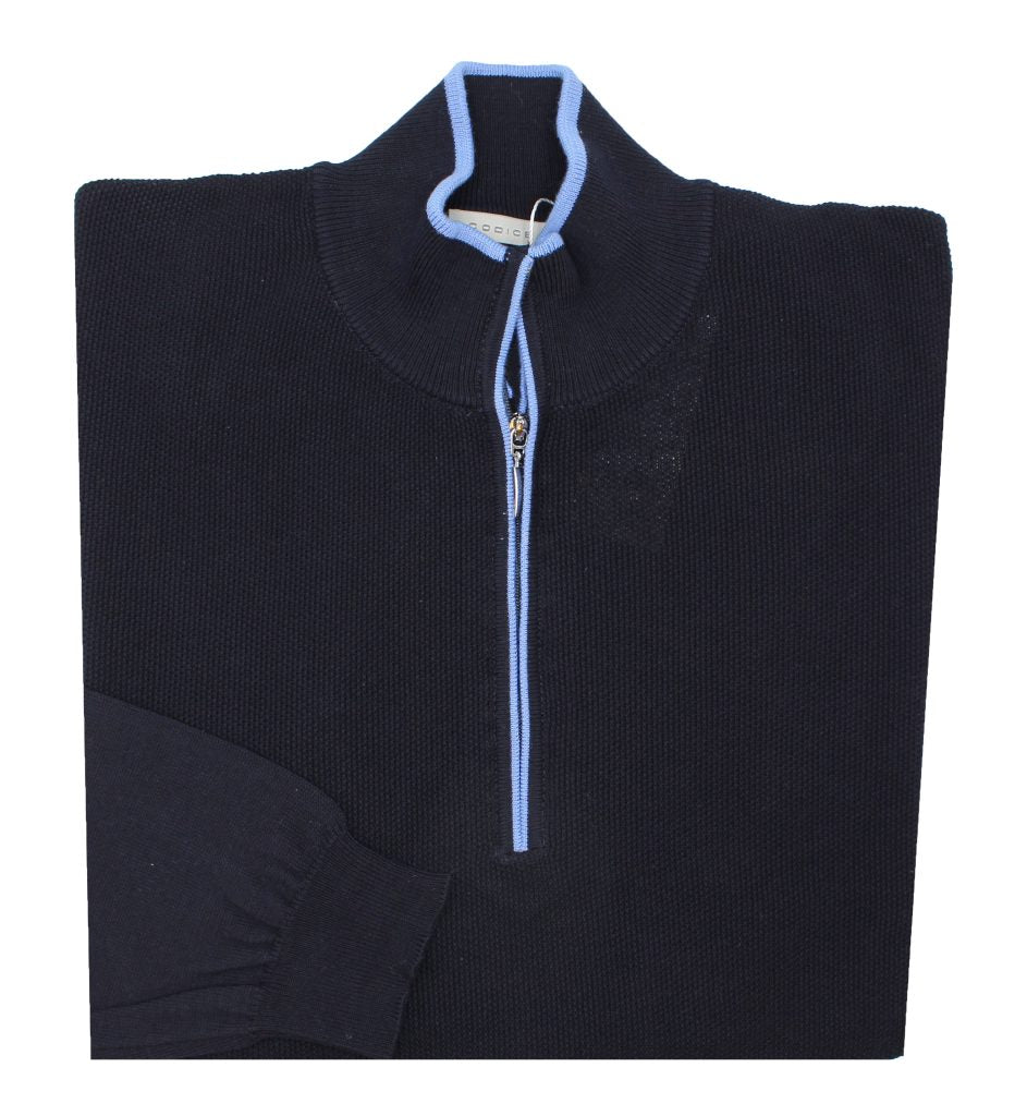 Half Zip Knit Sweater - Navy