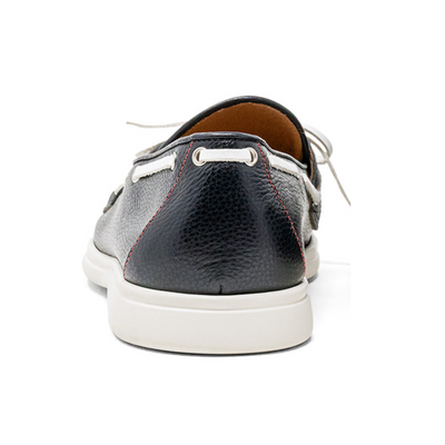 Men's Black Pebbled Leather Barca Yacht Loafer
