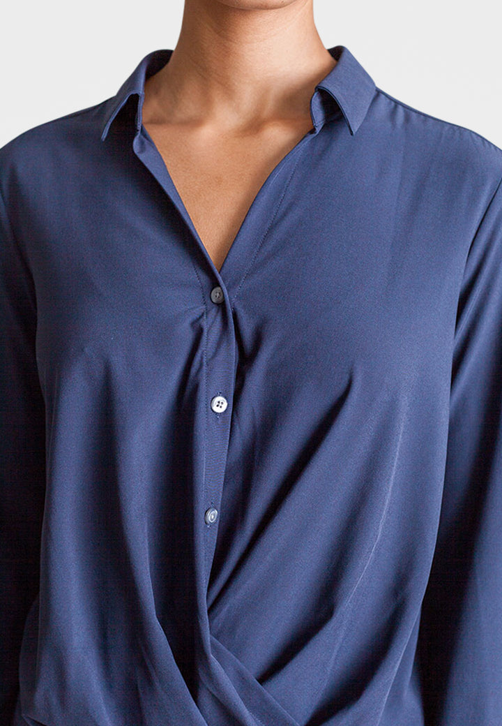 Barcelona Shirt - Navy-SHIRTS &amp; BLOUSES-BUKI-XS-Navy-Buki