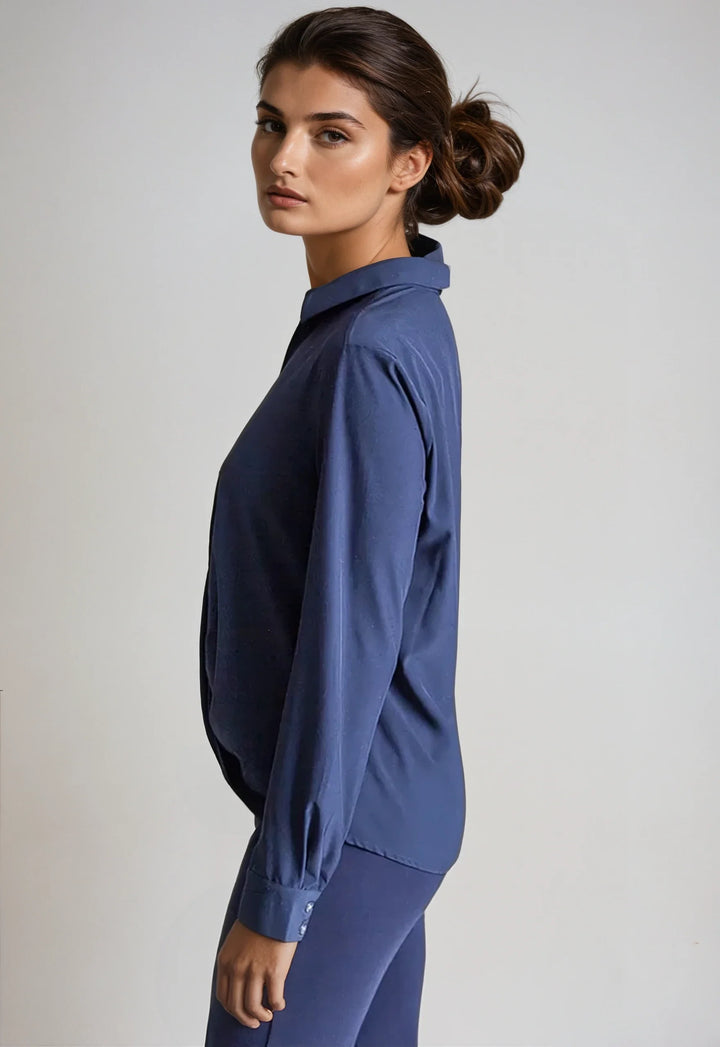 Barcelona Shirt - Navy-SHIRTS &amp; BLOUSES-BUKI-XS-Navy-Buki
