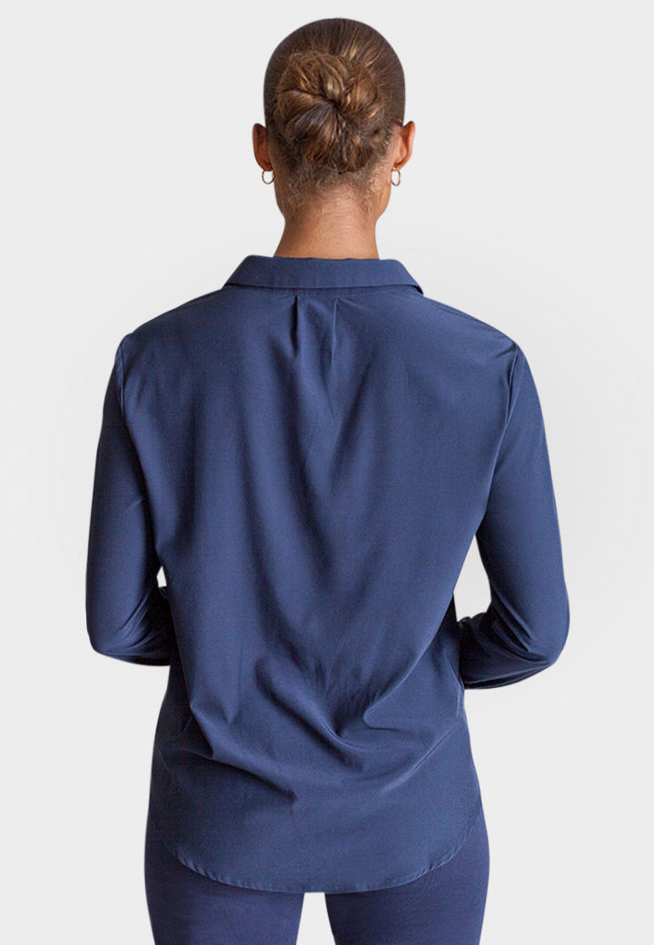 Barcelona Shirt - Navy-SHIRTS &amp; BLOUSES-BUKI-XS-Navy-Buki