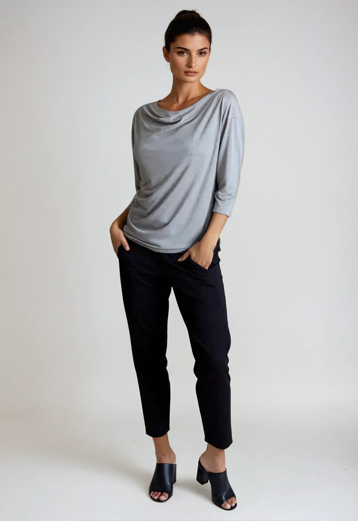 Bon Voyage Tee Shirt-Tees-Buki-heather grey-full silhouette 