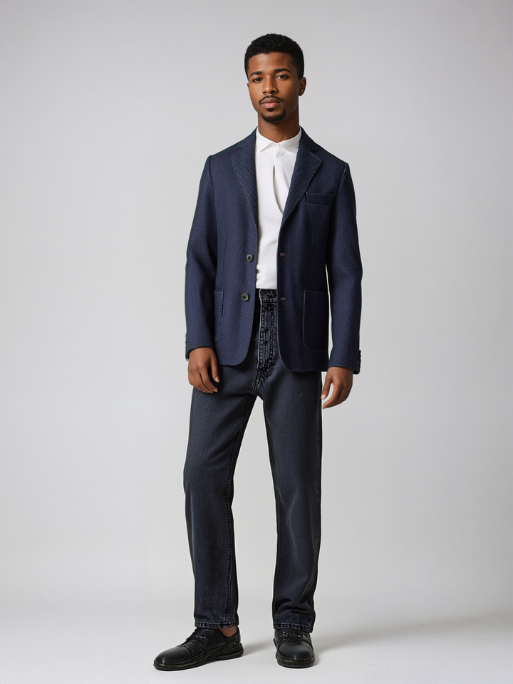 Pin Dot Knit Blazer