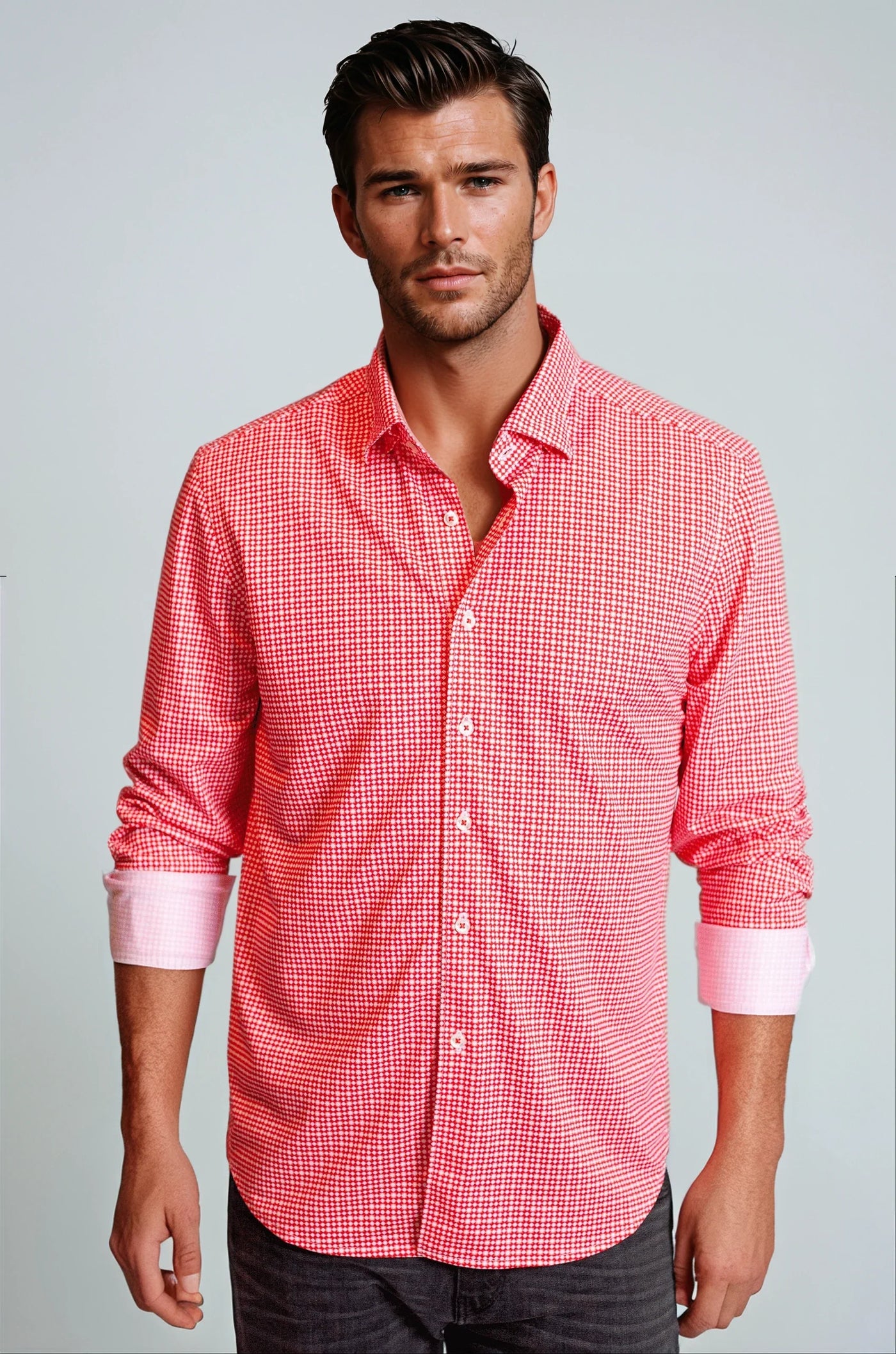 Red, White, & Blue Sport Shirt and Short Matching Set-MATCHING SET-BUKI-M-Red-Buki