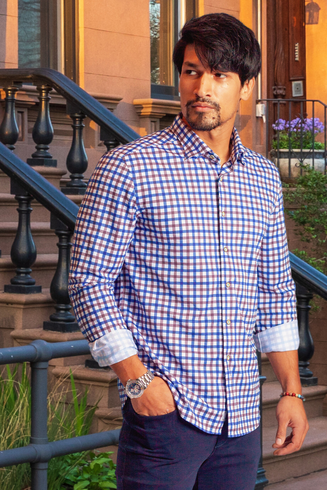 Check Mate Lounge Set - Long Sleeve Shirt &amp; Full Zip &