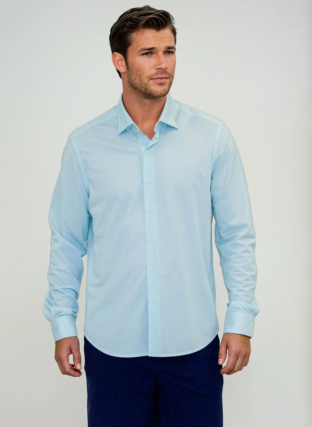 Studio Dot Long Sleeve Tech Shirt - Teal-LONG SLEEVE SHIRTS-BUKI-M-Teal-Buki