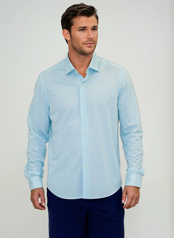 Studio Dot Long Sleeve Tech Shirt - Teal-LONG SLEEVE SHIRTS-BUKI-M-Teal-Buki