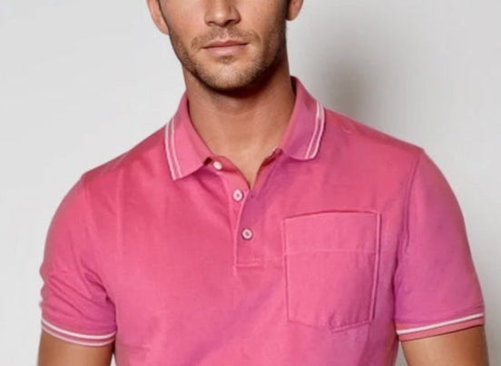 Pocket Polo Shirt - Pink-POLO SHIRTS-BUKI-Pink-M-Buki