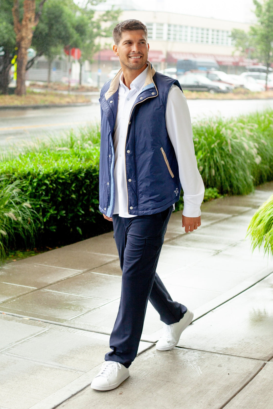 Buki Tech Vest in Navy - Coats &amp; Jackets-Buki