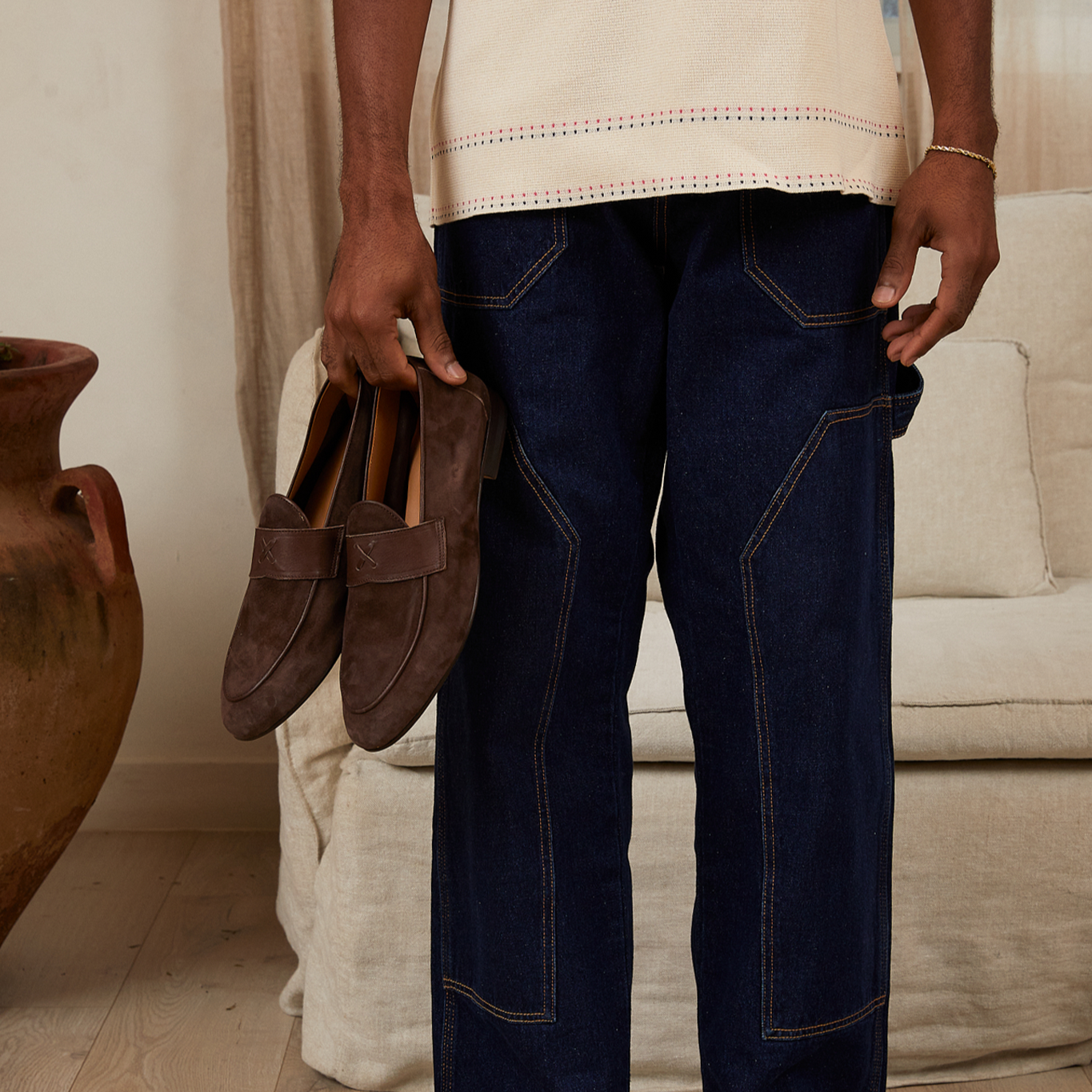 Men's Chocolate Suede Centesimo