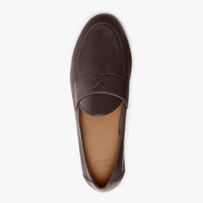 Men's Brown Pebbled Leather Centesimo