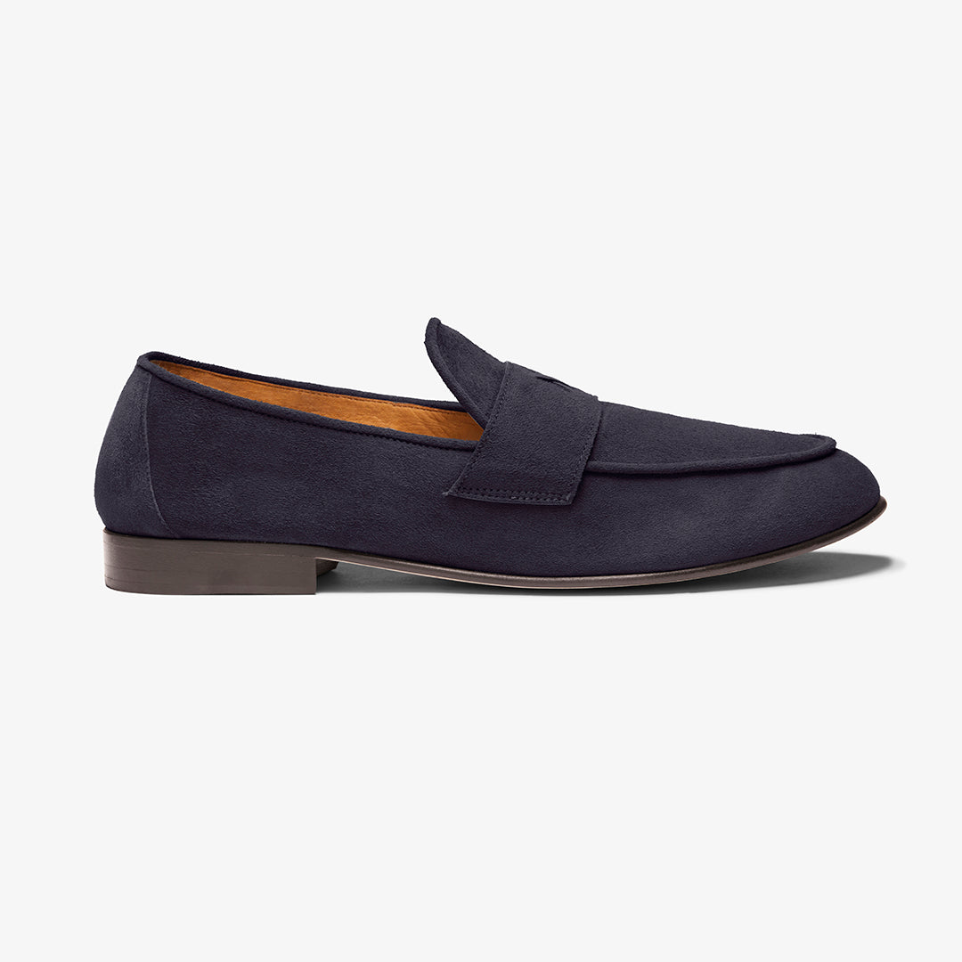 Men's Navy Suede Centesimo
