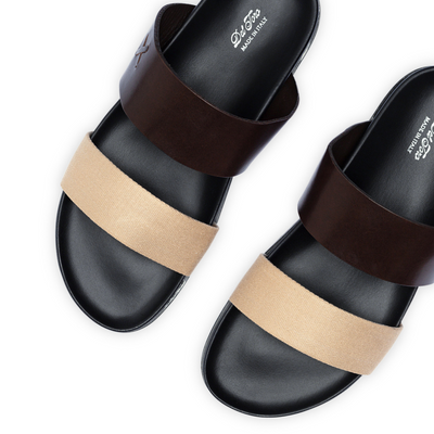 Men's Brown & Tan Cinturini Sandal