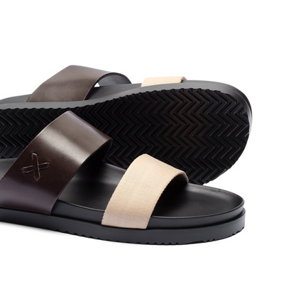 Men's Brown & Tan Cinturini Sandal