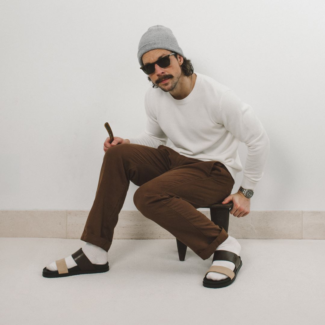 Men's Brown & Tan Cinturini Sandal