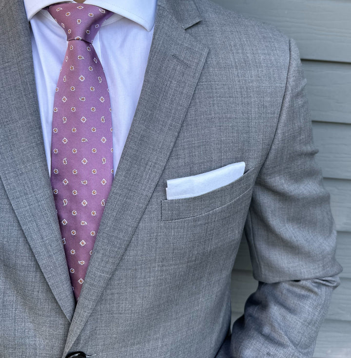 Correll Fuchsia Geometric Neat Tie