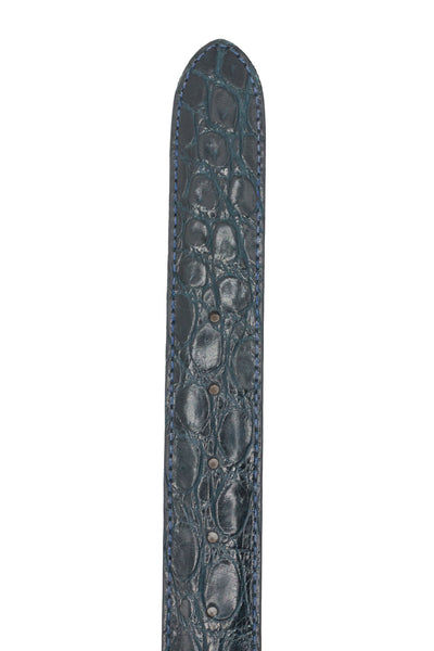 71-155-NVY Crocodile Belt, Navy