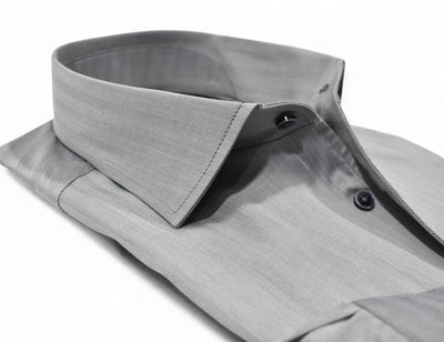 Impeccable craftsmanship and ultra soft cotton make this rich, sophisticated silver herringbone pattern a must-have. Shirt by Marcello.