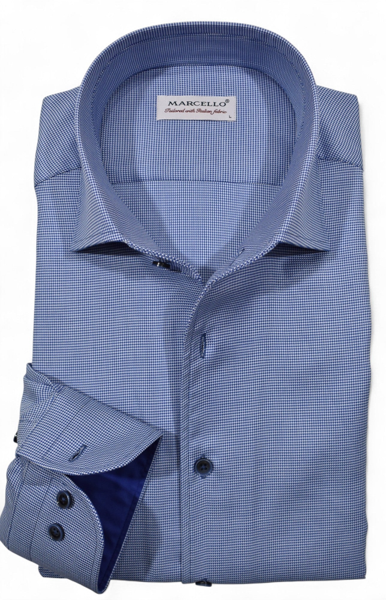 Marcello fine royal hounds tooth shirt.