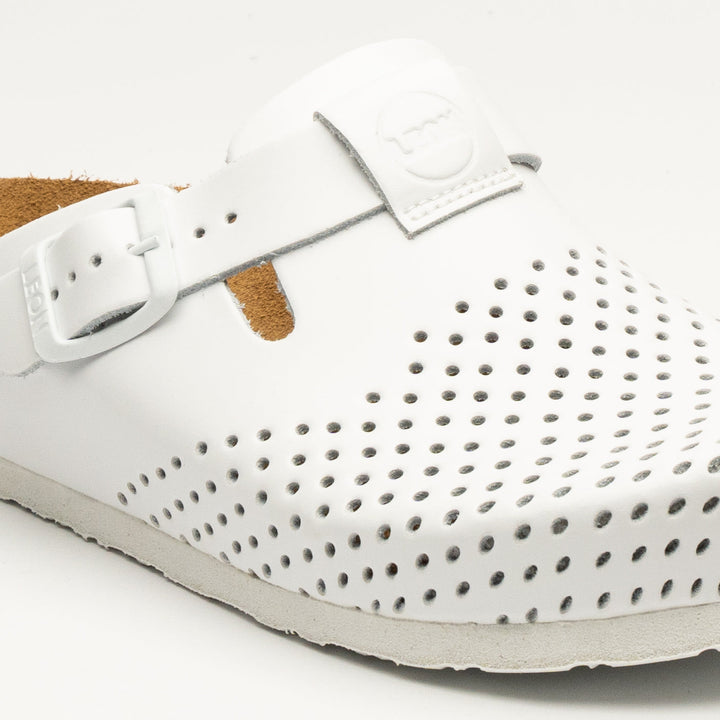 Edita by LEON– Women’s Leather Clog- Orthopedic Cork-style Clog with Adjustable Buckle
