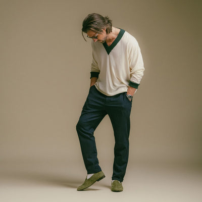 Men's Olive Textured Suede Milano Loafer