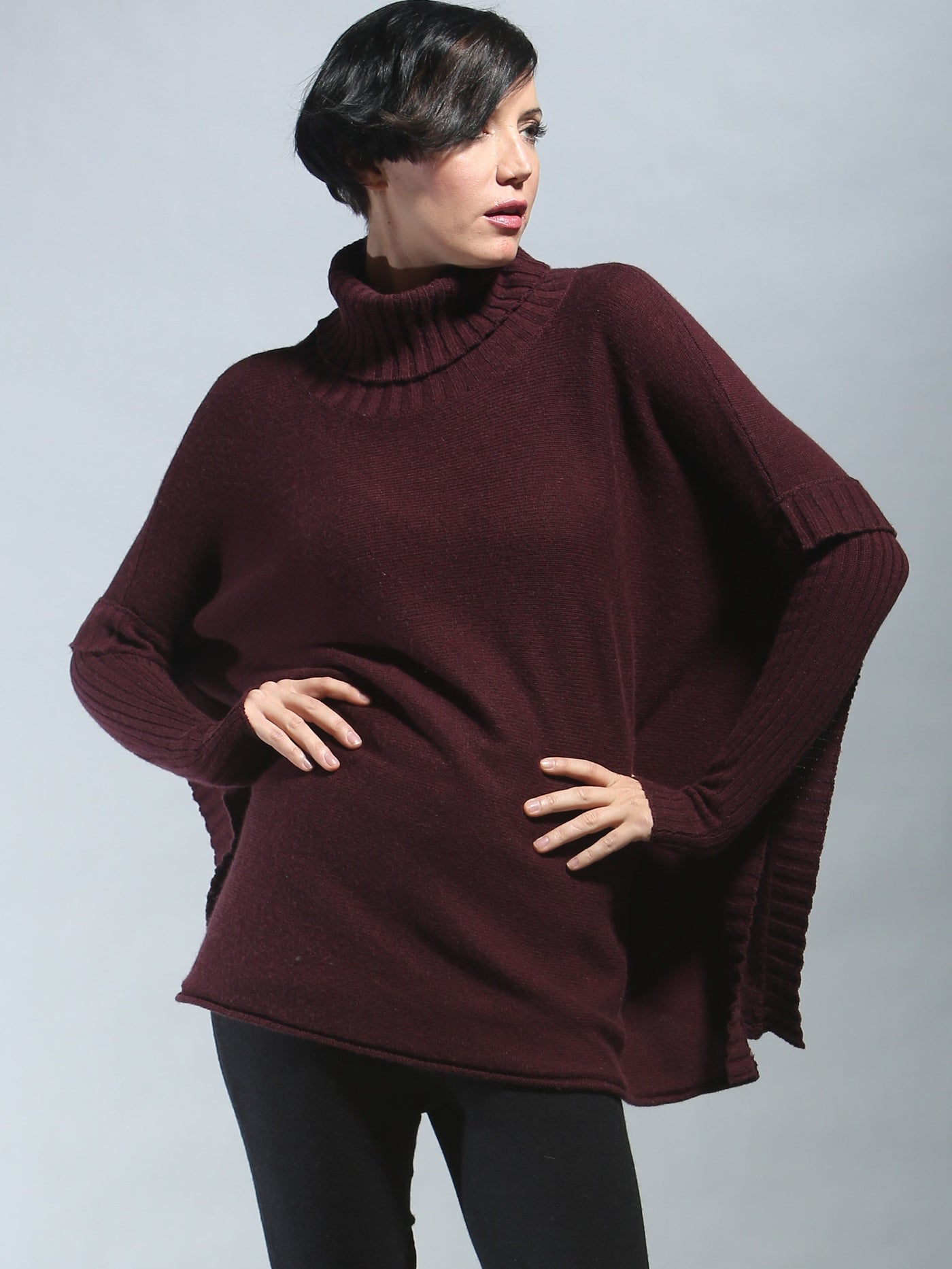 Turtleneck Cape Sweater