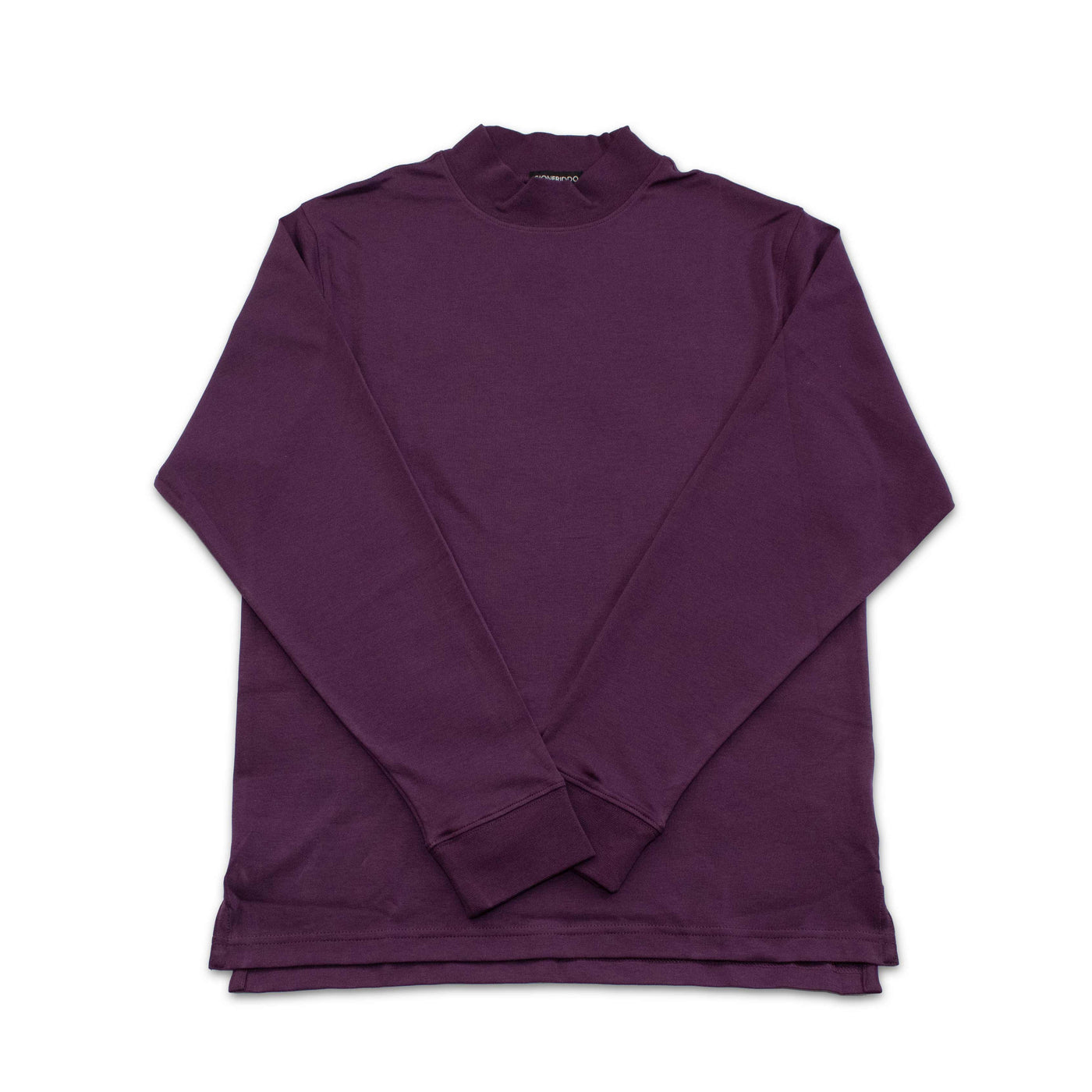 100% Pima Cotton Mock Neck Long Sleeve Shirt