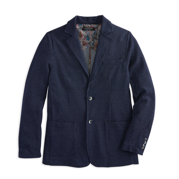 Pin Dot Knit Blazer